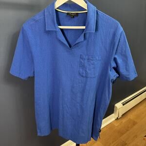 Ted Baker, Mens Polo Shirt, T-Pocket Design, Blue Large